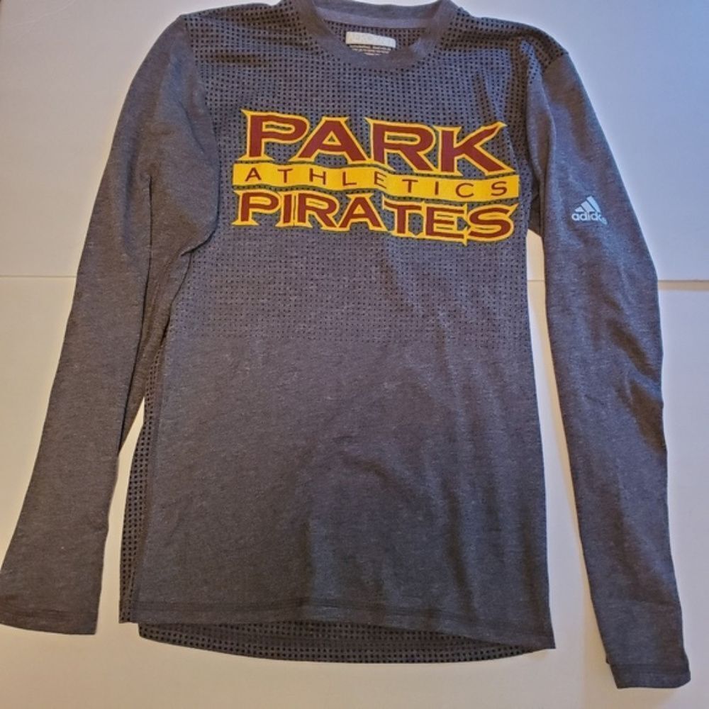 XS ADIDAS PARK UNIVERSITY AEROKNIT ClimaCool gray long sleeve SHIRT extra small